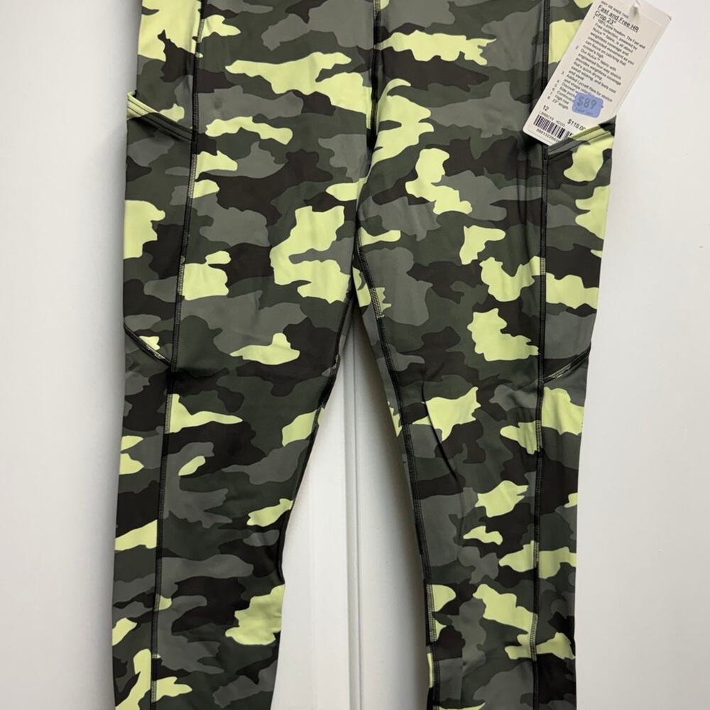 NWT Lululemon Fast and Free Leggings HR Crop 23’’ Sz: 12